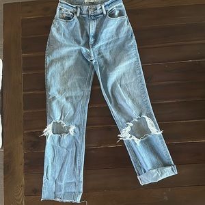 Abercrombie,  90’s ultra high rise, straight leg